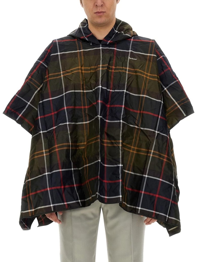 poncho con motivo tartan by Selfnex