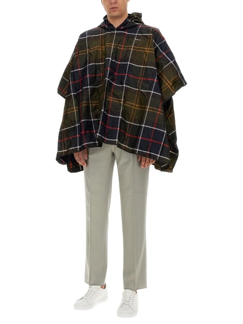 poncho con motivo tartan by Selfnex
