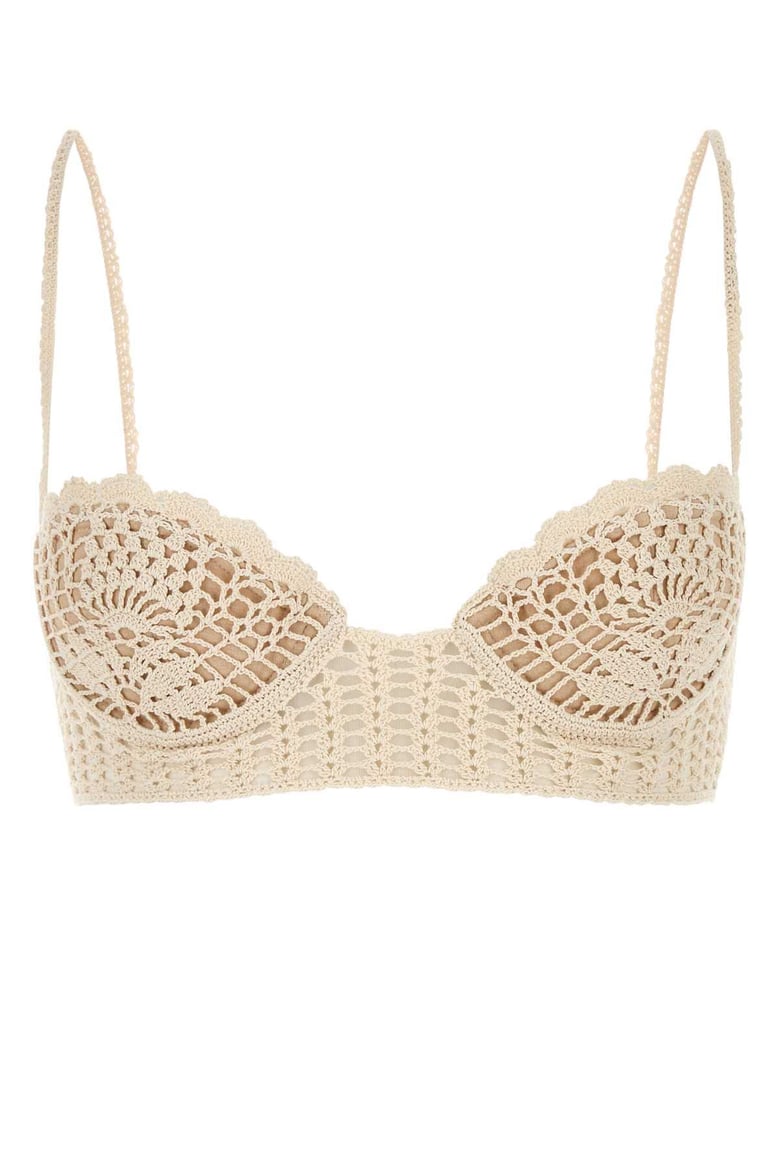 ivory crochet bra by Selfnex