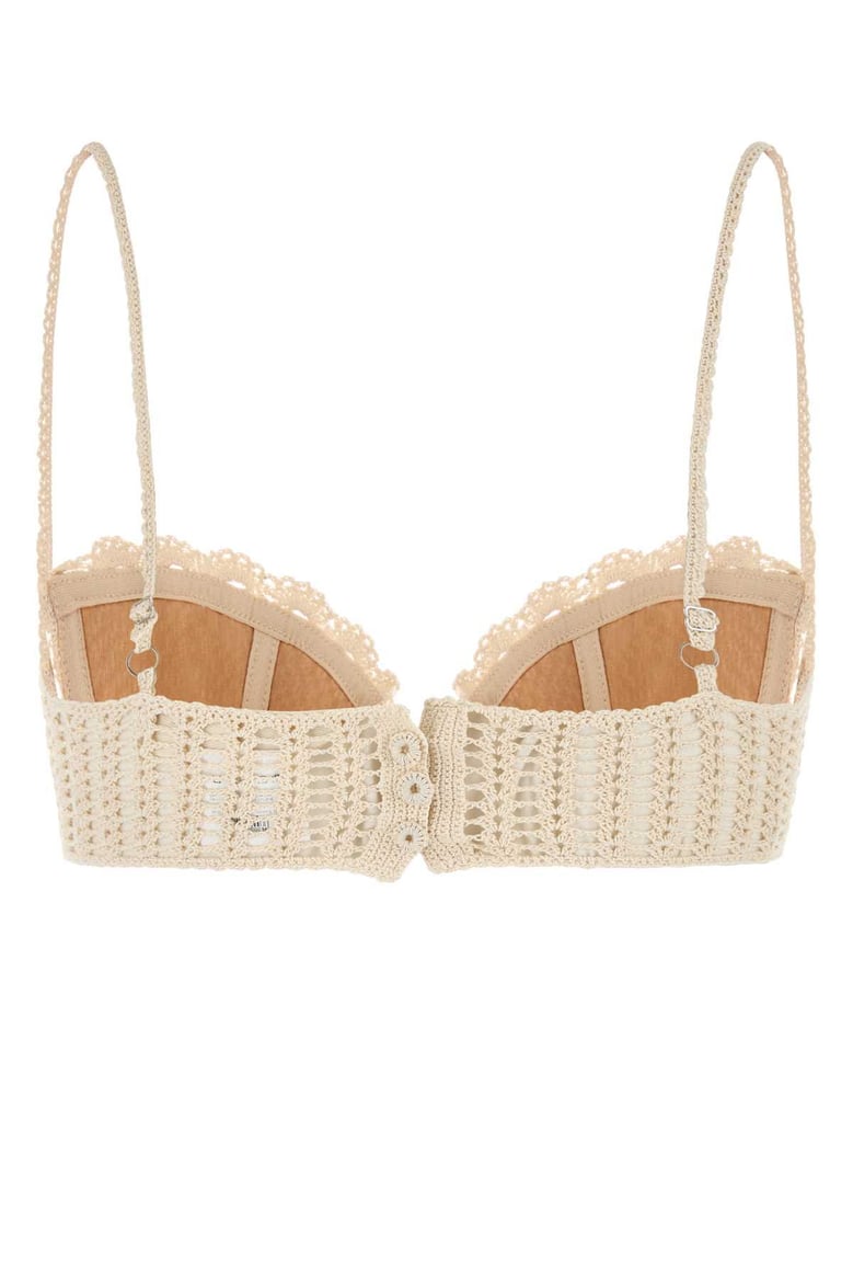 ivory crochet bra by Selfnex