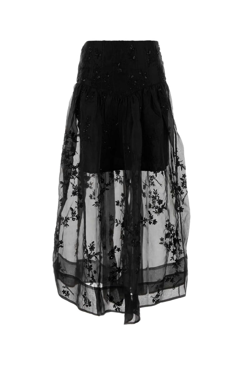 black organza skirt by Selfnex