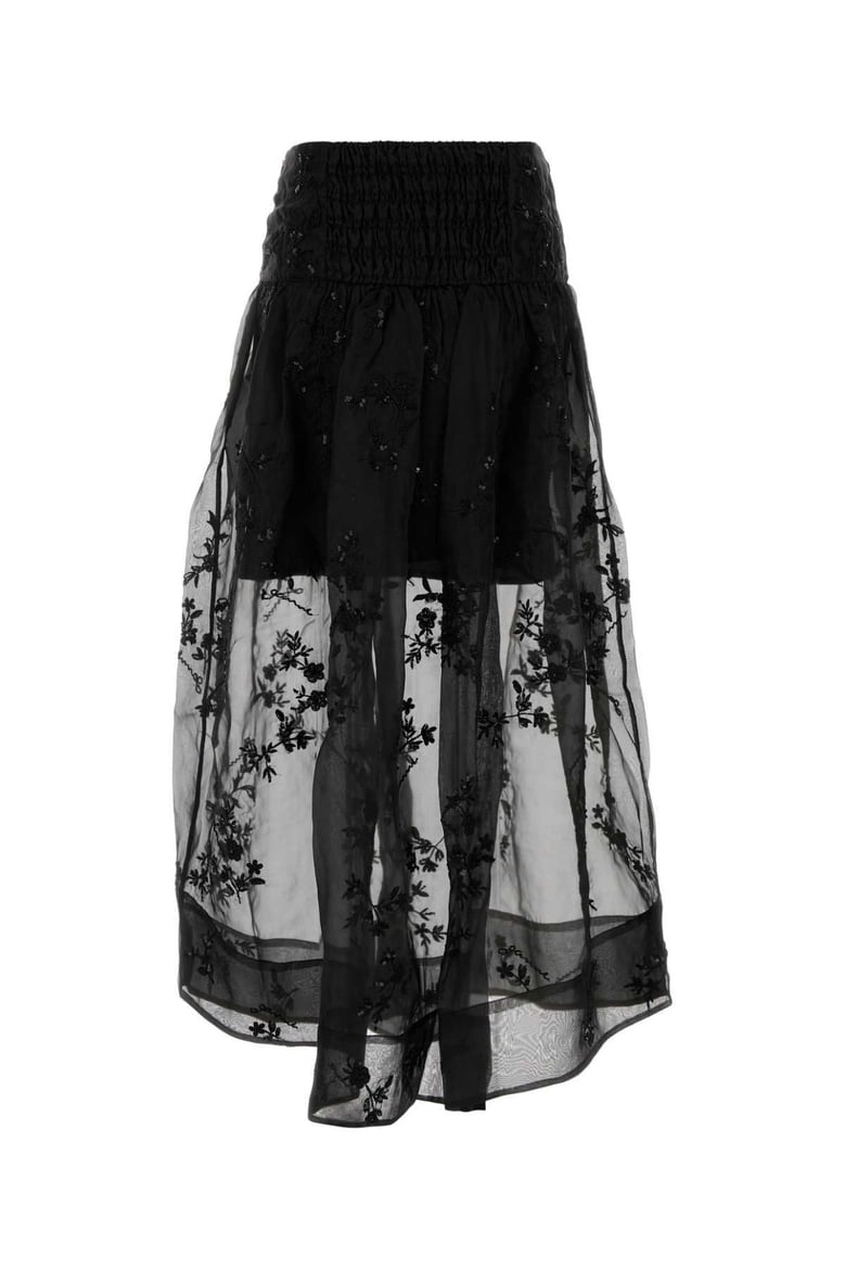 black organza skirt by Selfnex