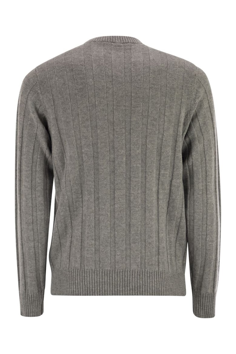 wool and cashmere ribbed jumper by Selfnex