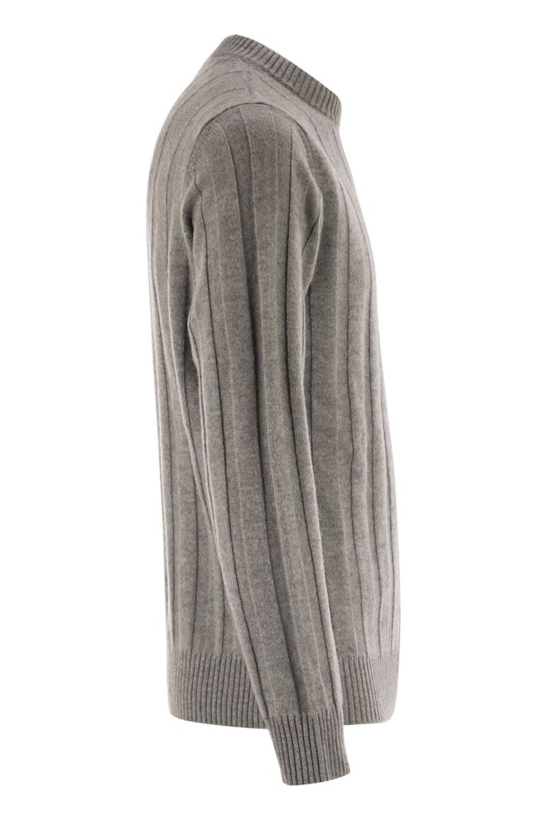 wool and cashmere ribbed jumper by Selfnex