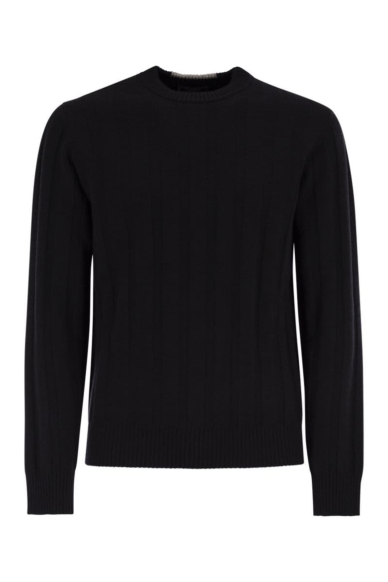 wool and cashmere ribbed jumper by Selfnex