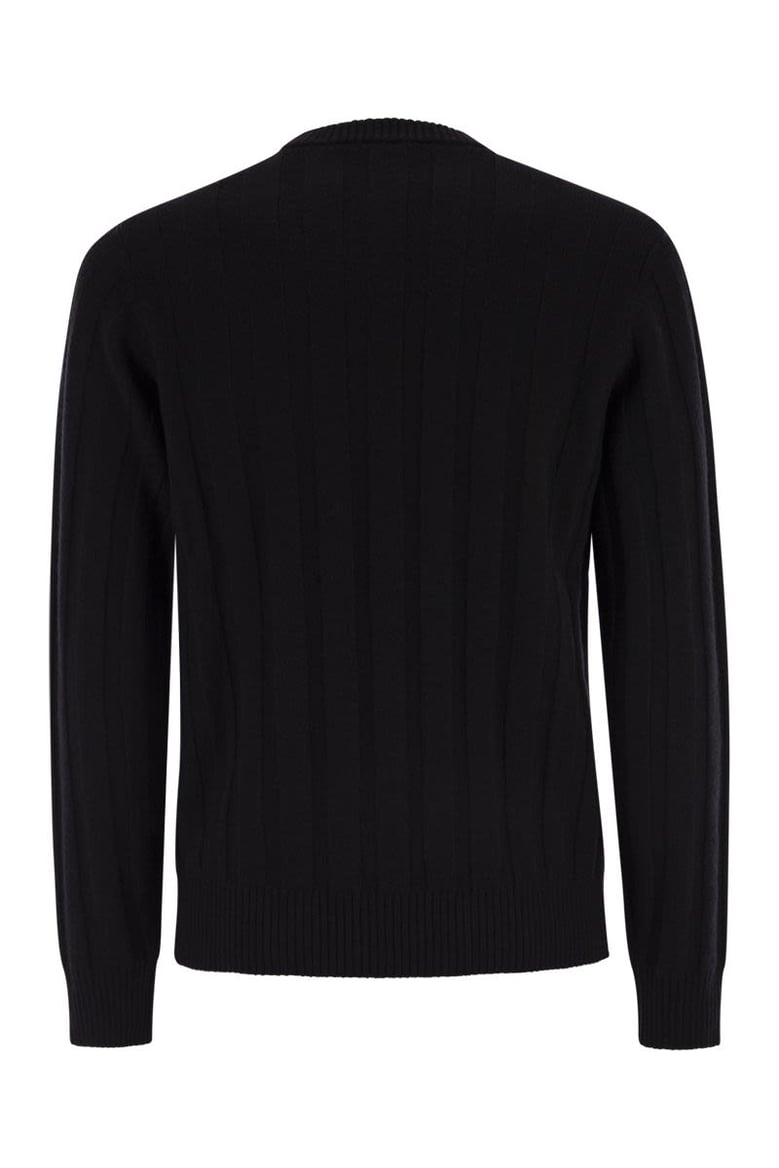 wool and cashmere ribbed jumper by Selfnex