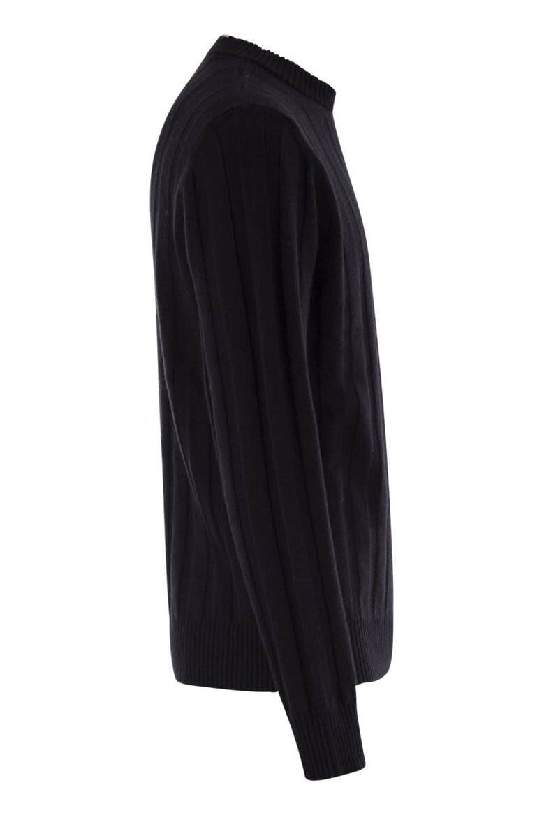 wool and cashmere ribbed jumper by Selfnex