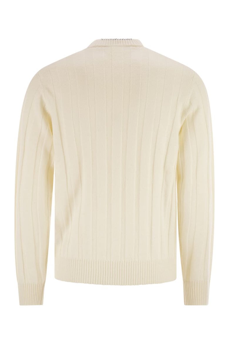 wool and cashmere ribbed jumper by Selfnex