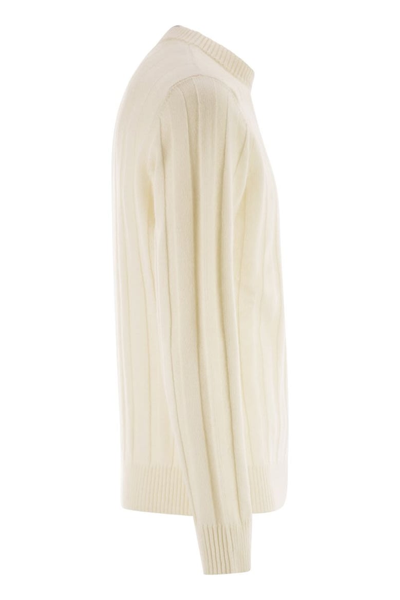 wool and cashmere ribbed jumper by Selfnex