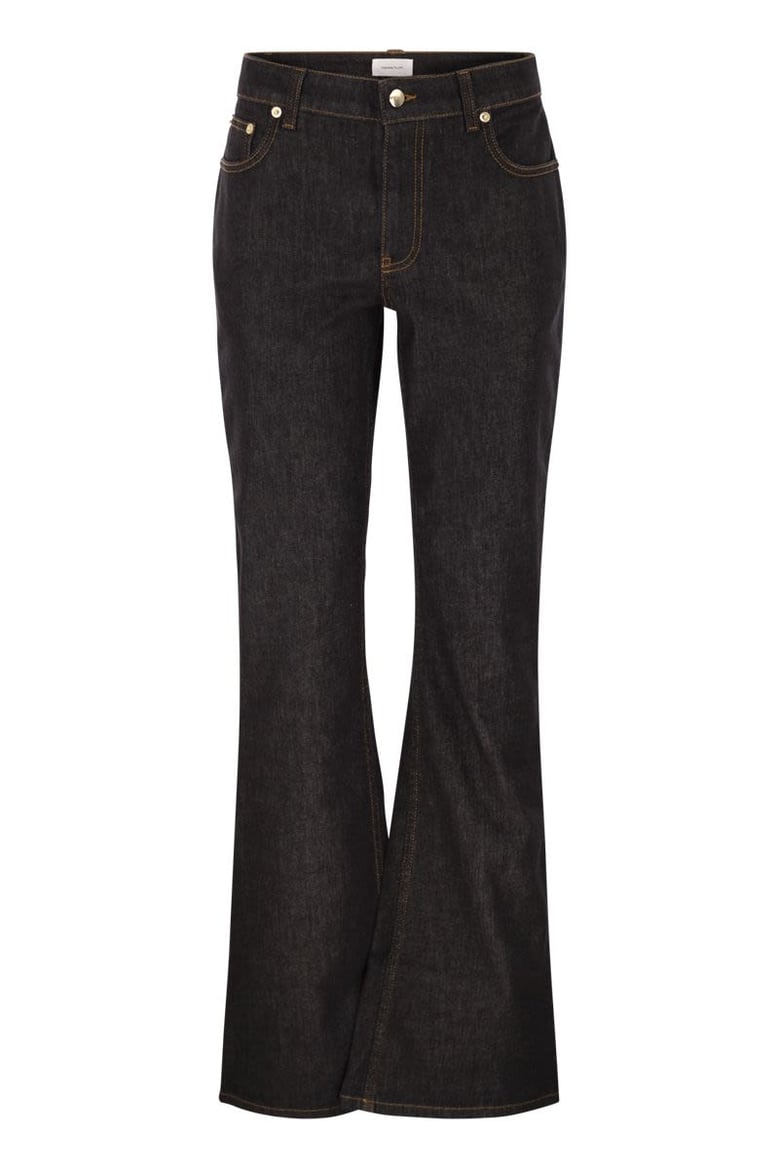 5-pocket denim trousers with flare by Selfnex