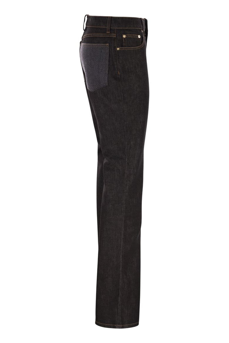 5-pocket denim trousers with flare by Selfnex