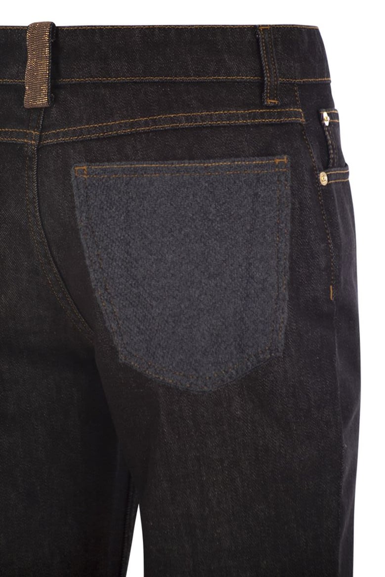 5-pocket denim trousers with flare by Selfnex
