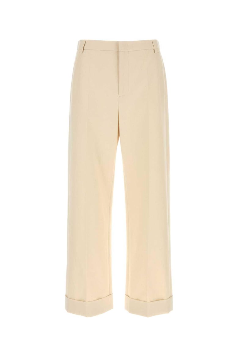 melange ivory cotton pant by Selfnex