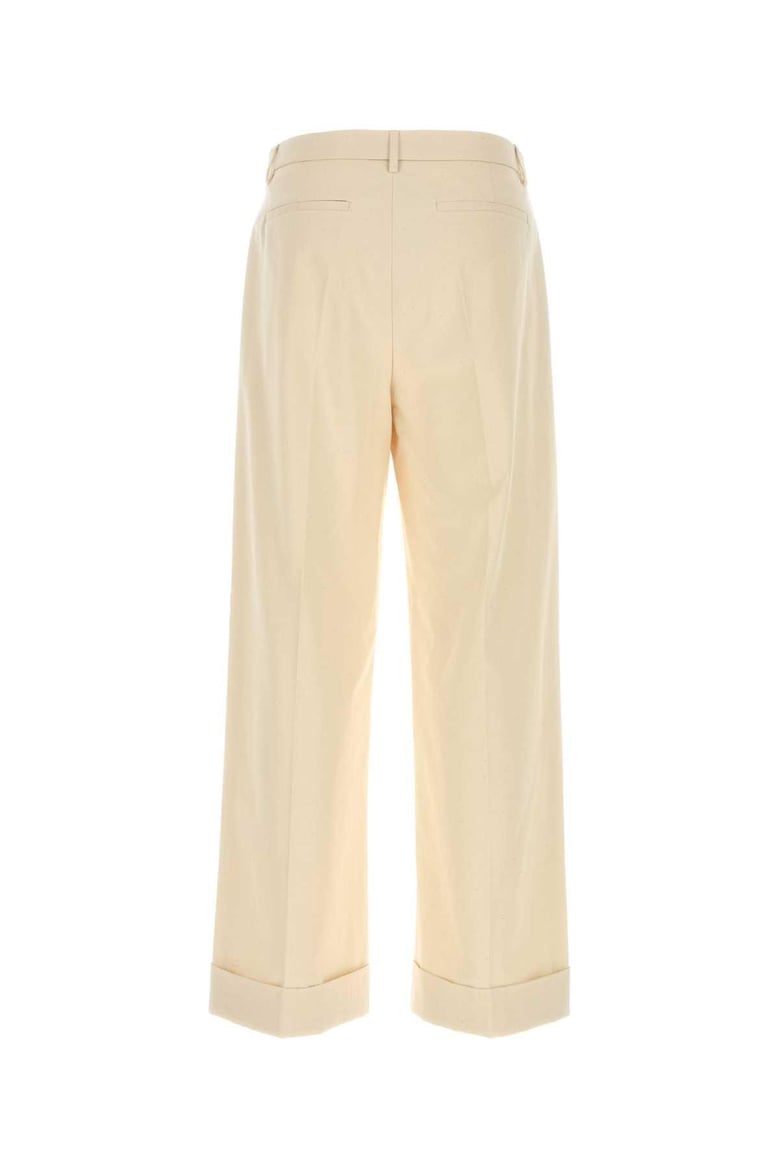 melange ivory cotton pant by Selfnex