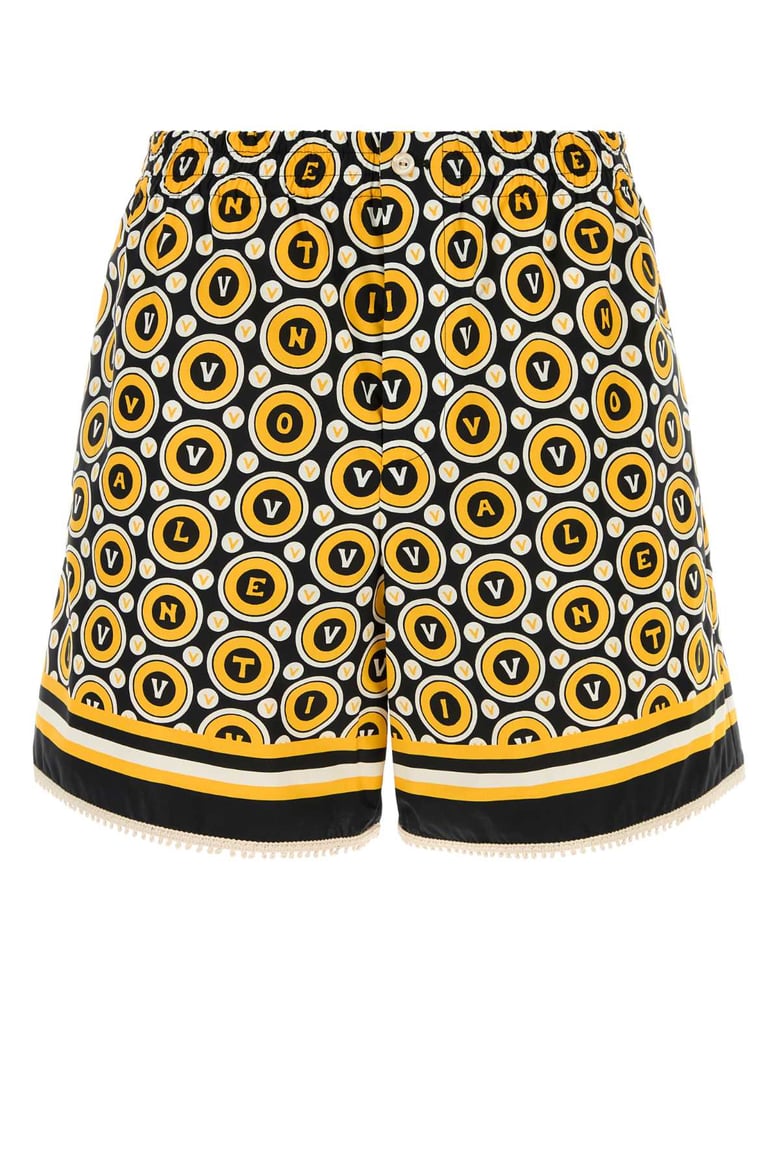 printed poplin bermuda shorts by Selfnex