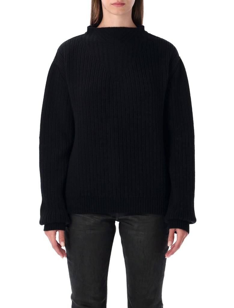 rick owens al black heavy wool sweater by Selfnex