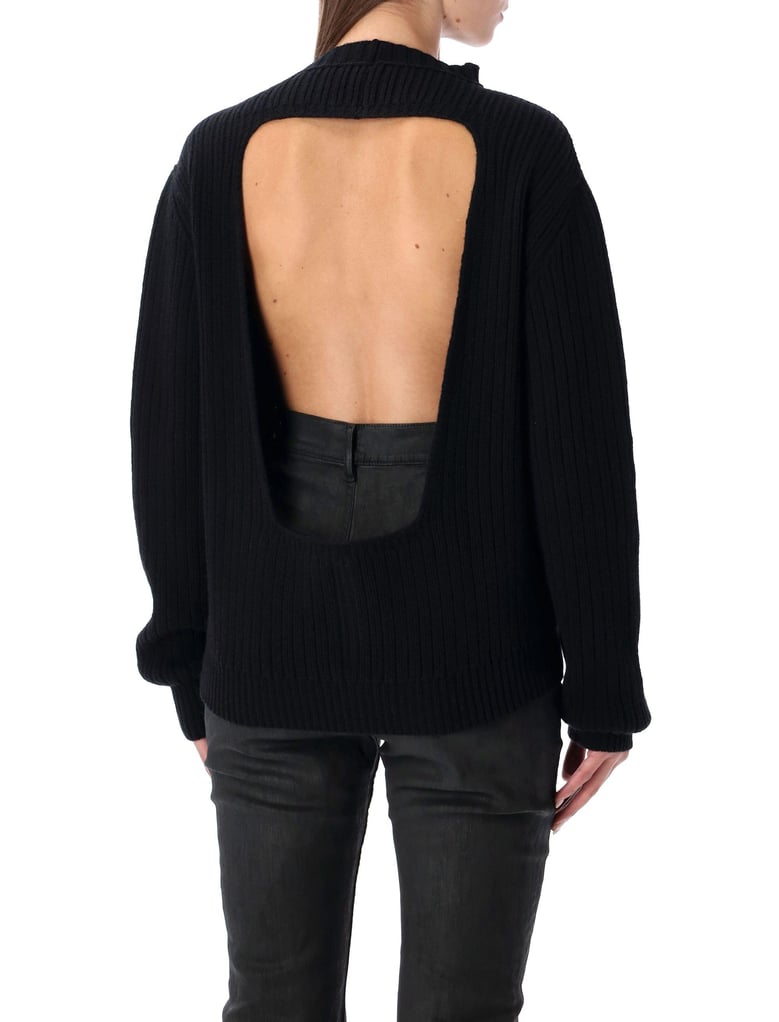 rick owens al black heavy wool sweater by Selfnex
