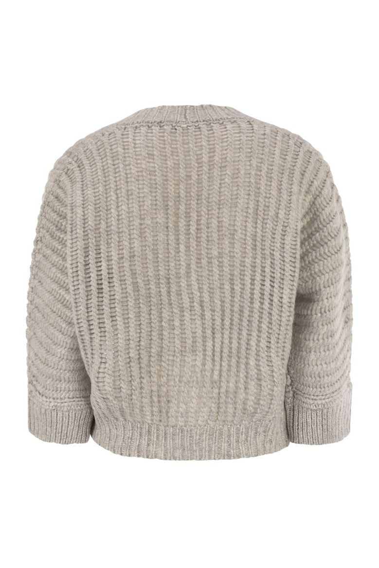 wool and alpaca mesh cardigan by Selfnex