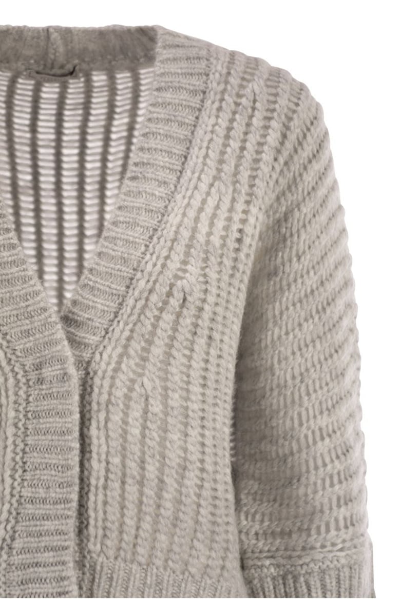 wool and alpaca mesh cardigan by Selfnex