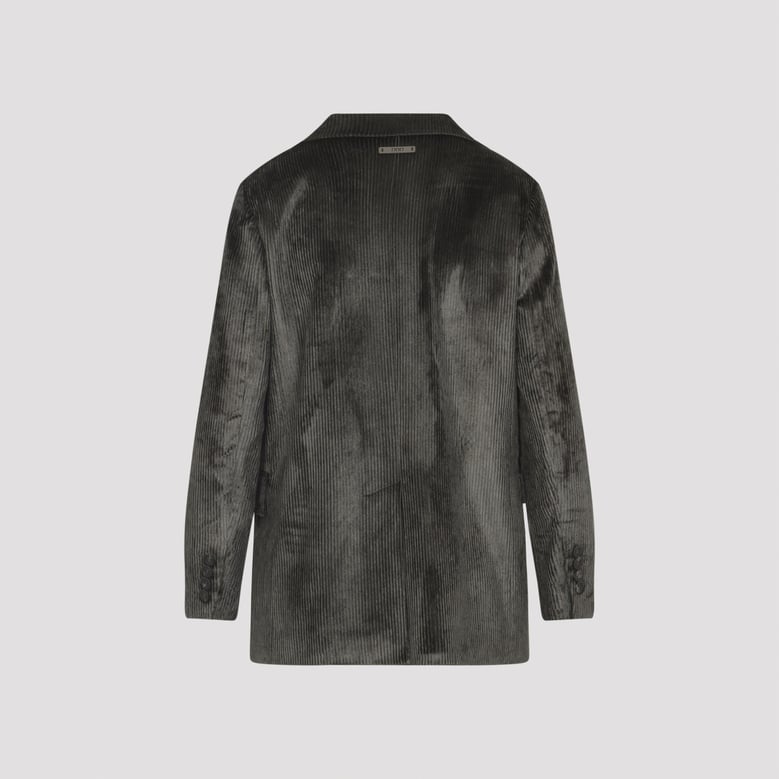 velvet blazer with thousand stripes by Selfnex
