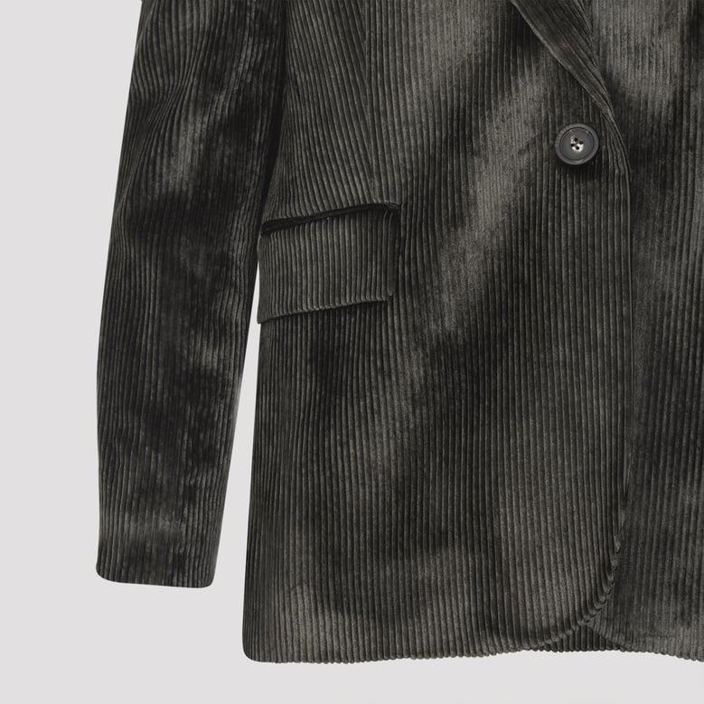 velvet blazer with thousand stripes by Selfnex