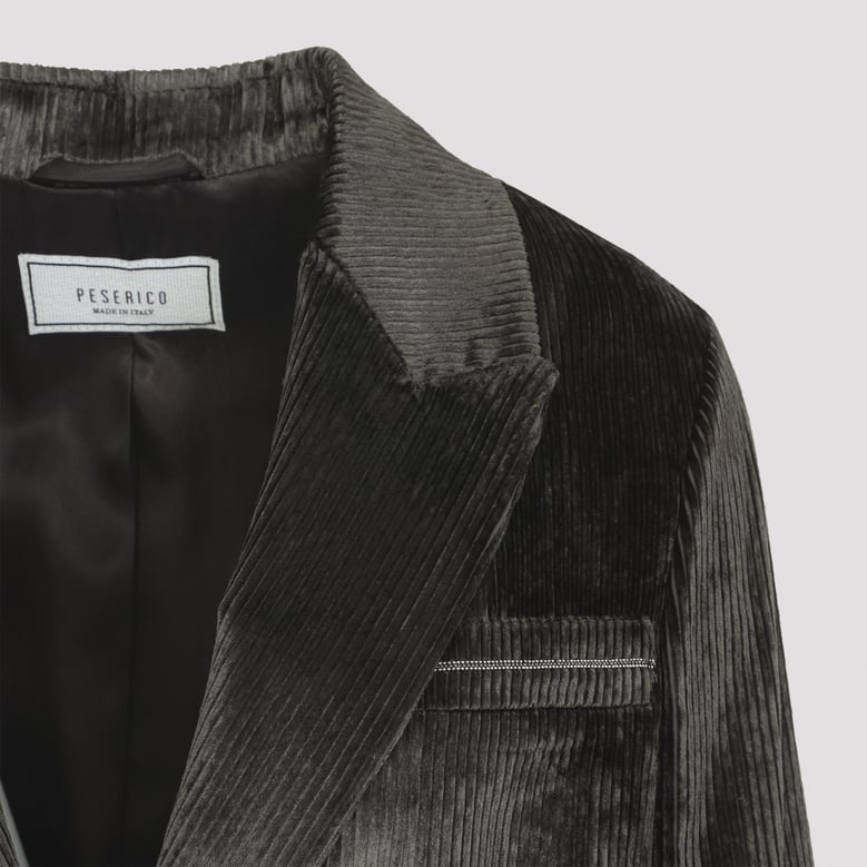 velvet blazer with thousand stripes by Selfnex