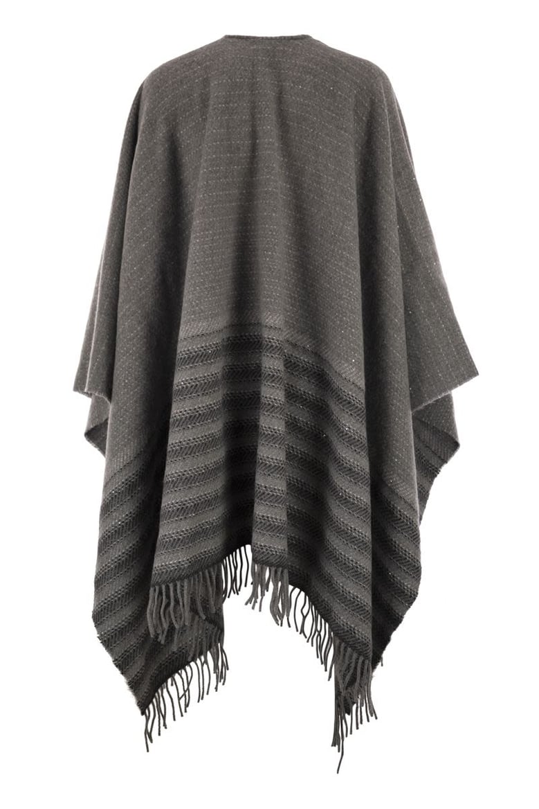 virgin wool and cashmere cape by Selfnex