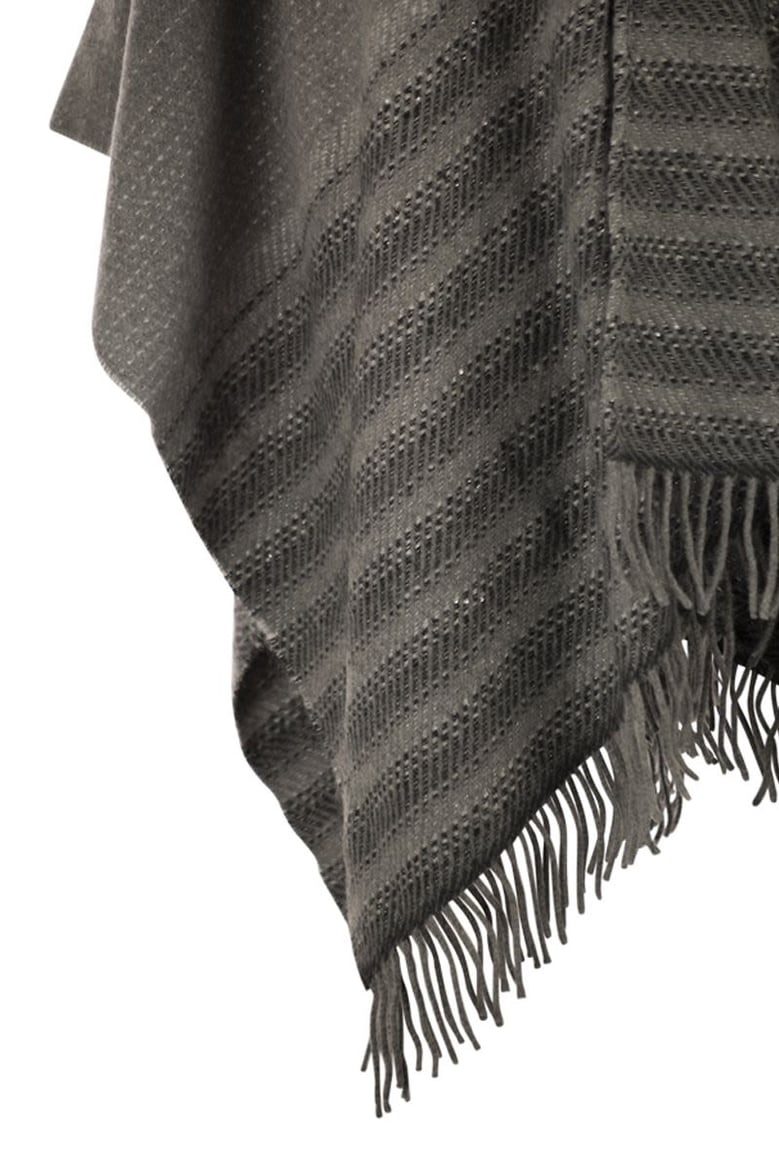 virgin wool and cashmere cape by Selfnex