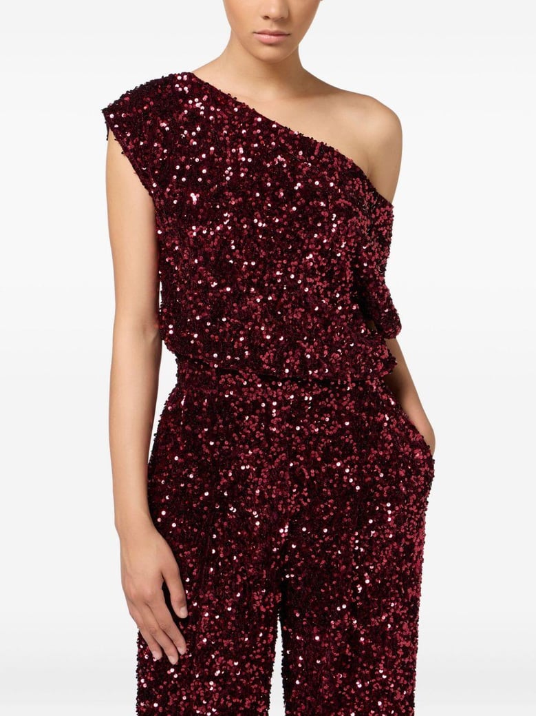 sequin one-shoulder dress by Selfnex