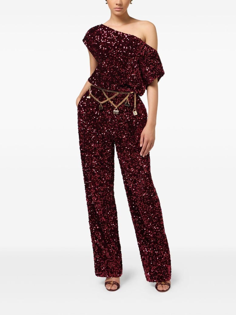 sequin one-shoulder dress by Selfnex
