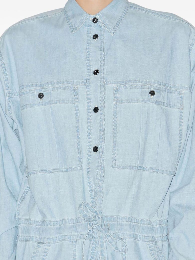 buttoned drawstring waist by Selfnex