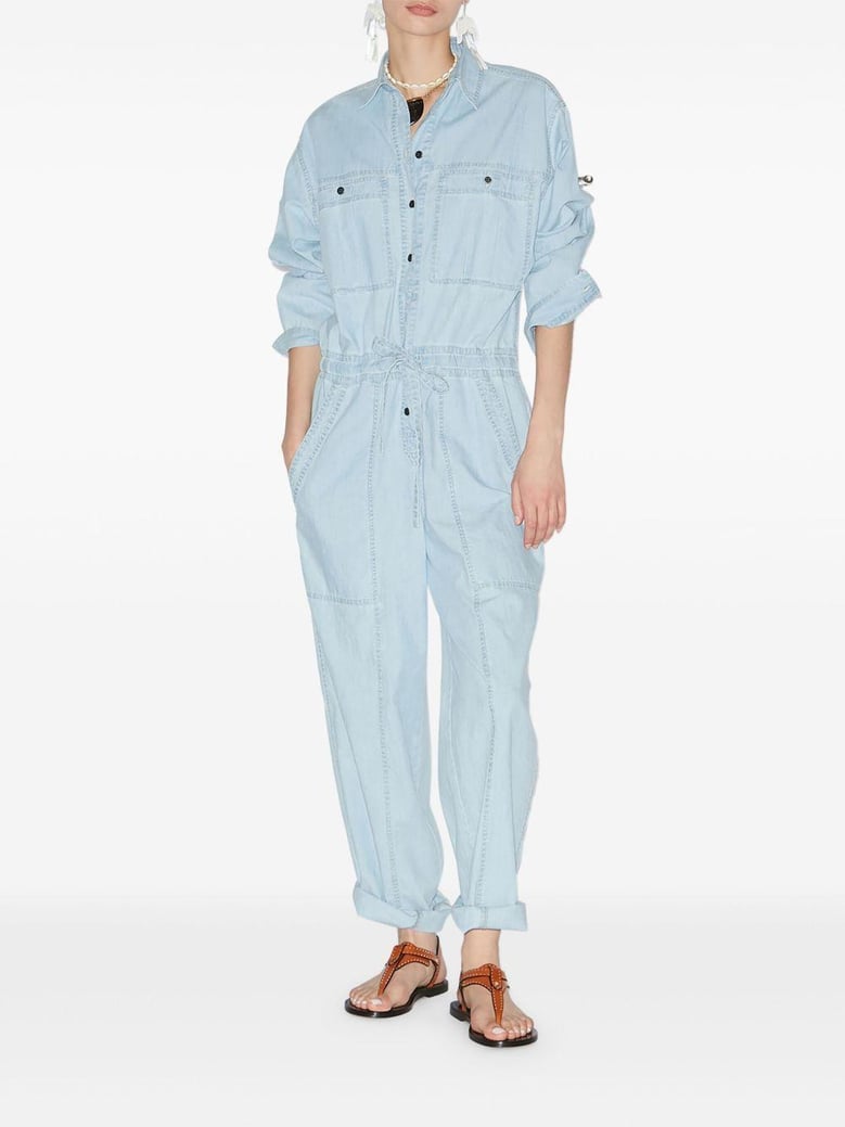 buttoned drawstring waist by Selfnex