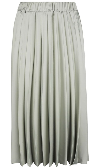 pleated satin midi by Selfnex