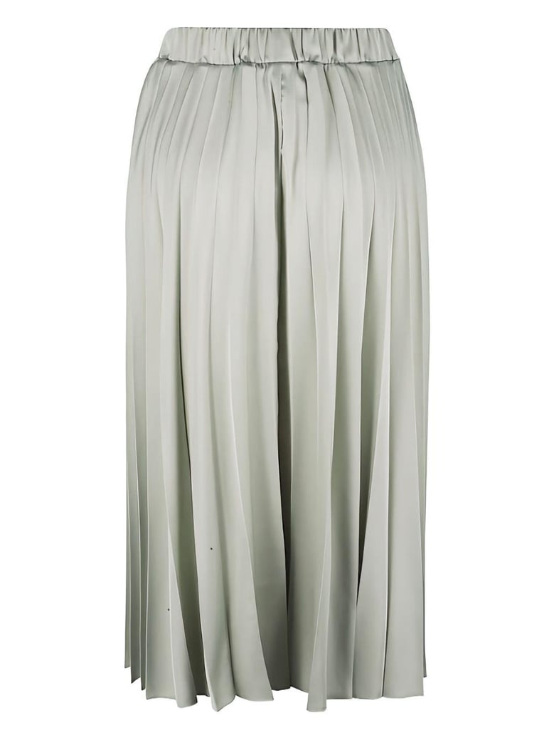 pleated satin midi by Selfnex