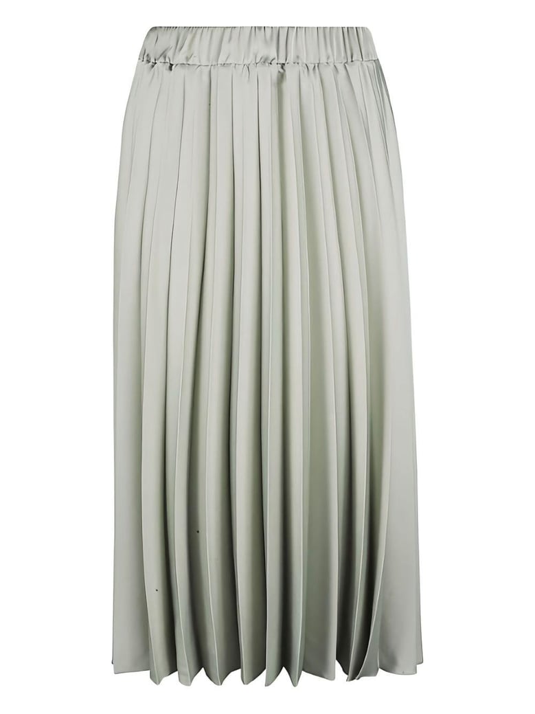 pleated satin midi by Selfnex
