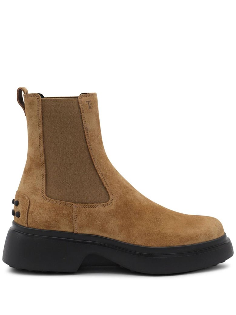 suede platform boots by Selfnex