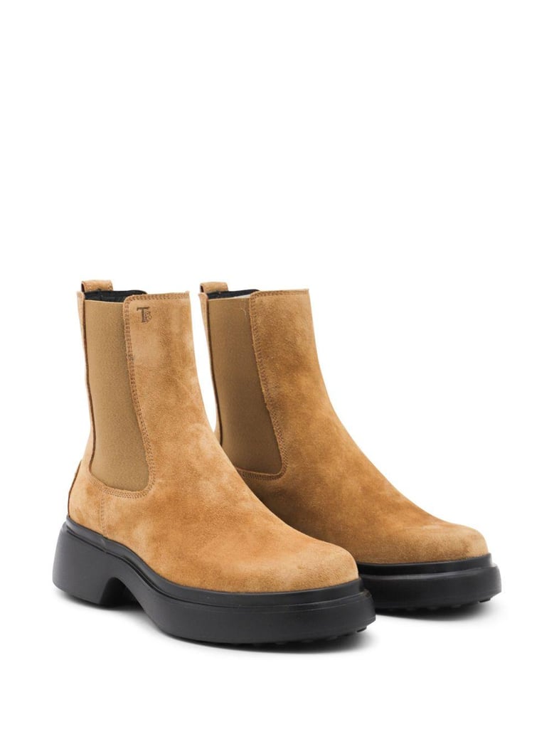suede platform boots by Selfnex