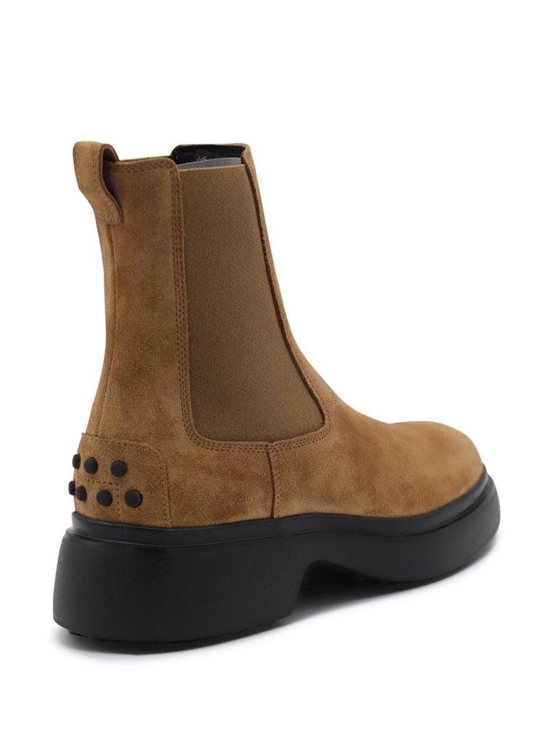 suede platform boots by Selfnex