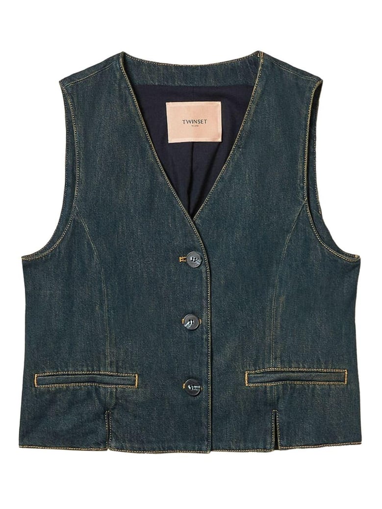 buttoned cotton vest by Selfnex