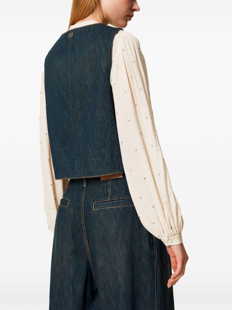 buttoned cotton vest by Selfnex