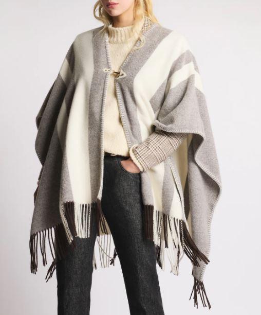 wool poncho with hook by Selfnex