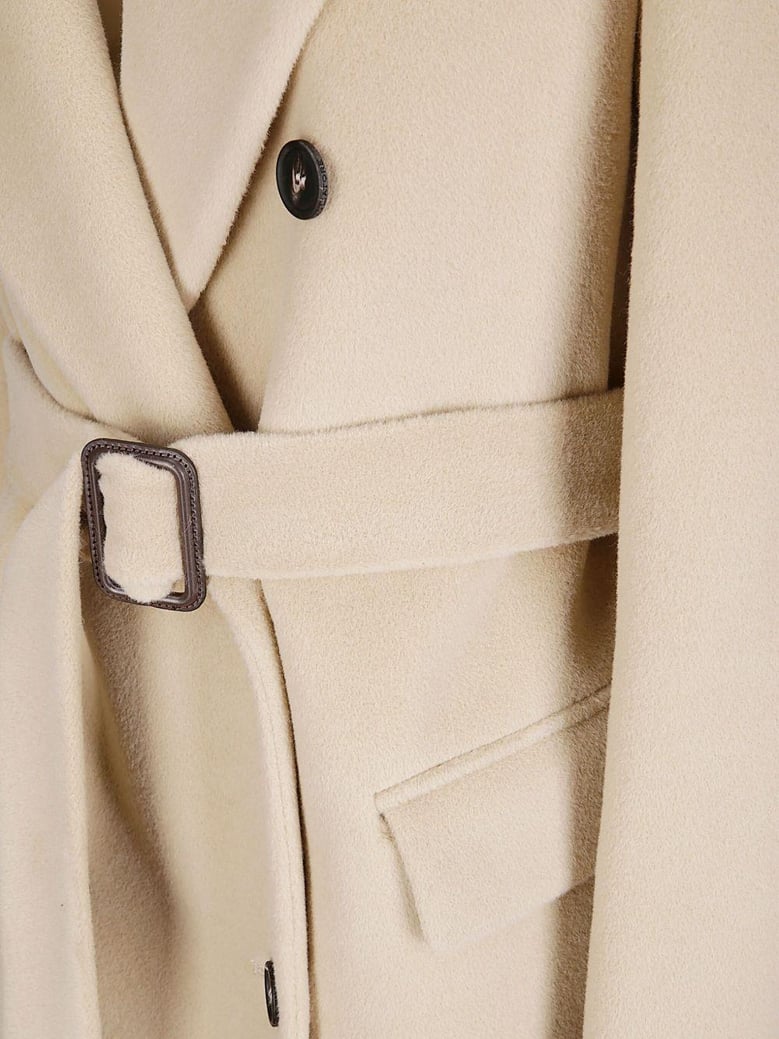 wool double-breasted coat by Selfnex