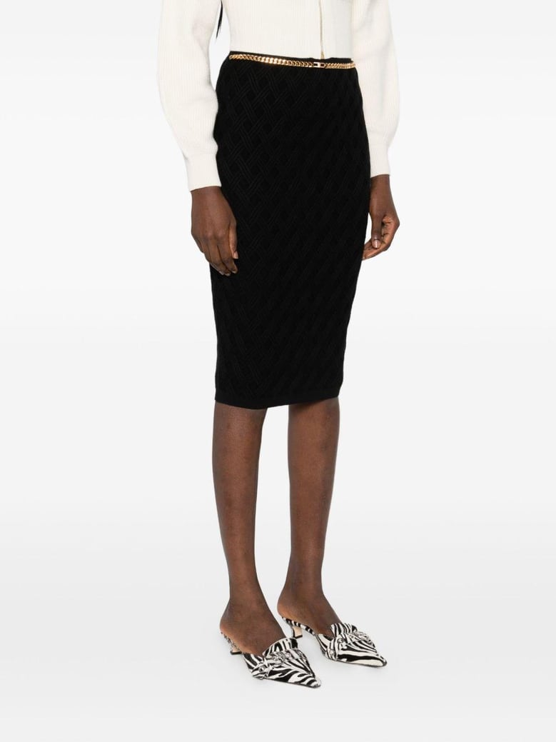 falda punto negro rombos cadena dorada by Selfnex