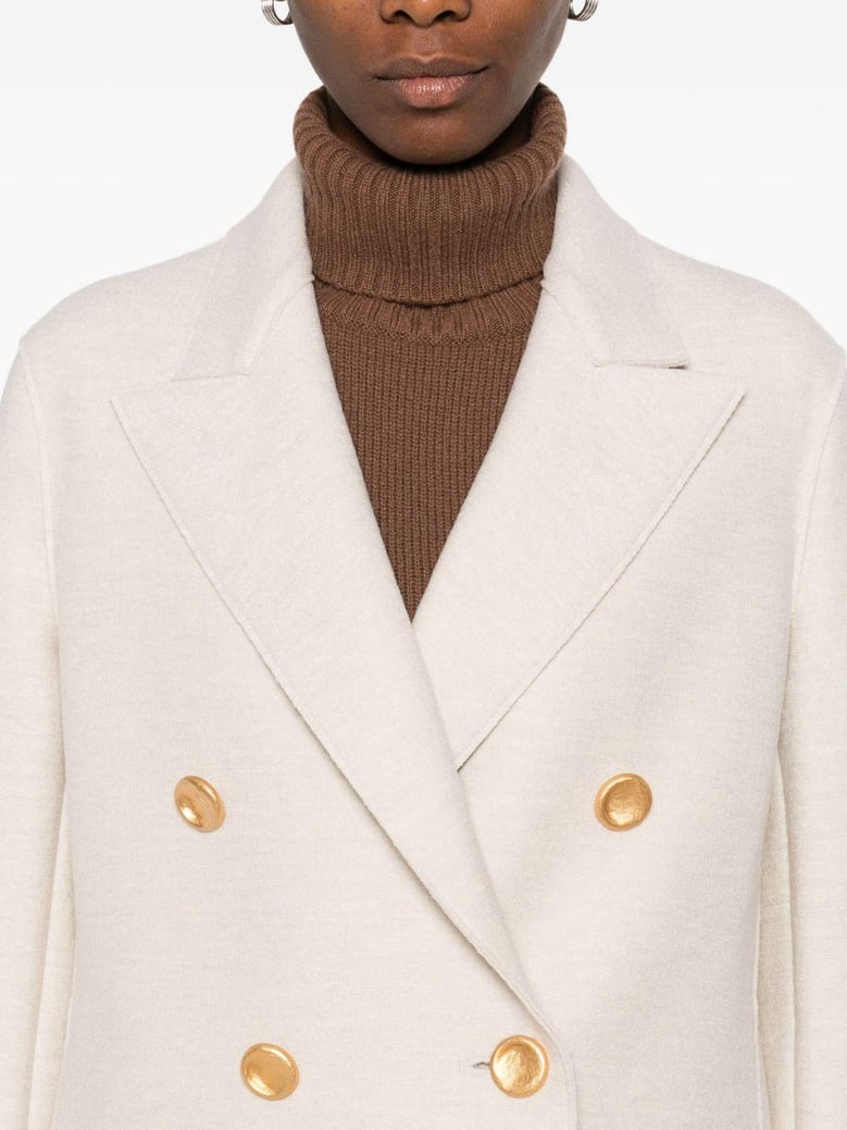 wool double-breasted coat by Selfnex
