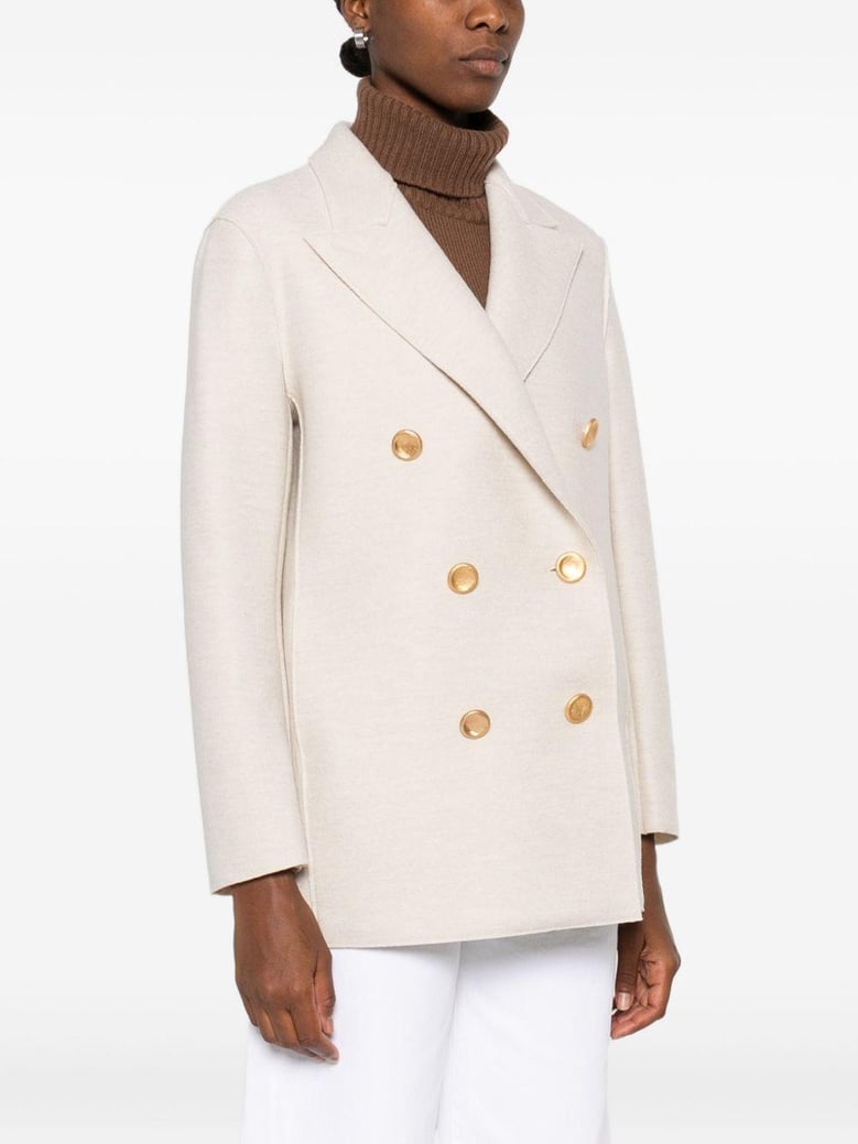 wool double-breasted coat by Selfnex