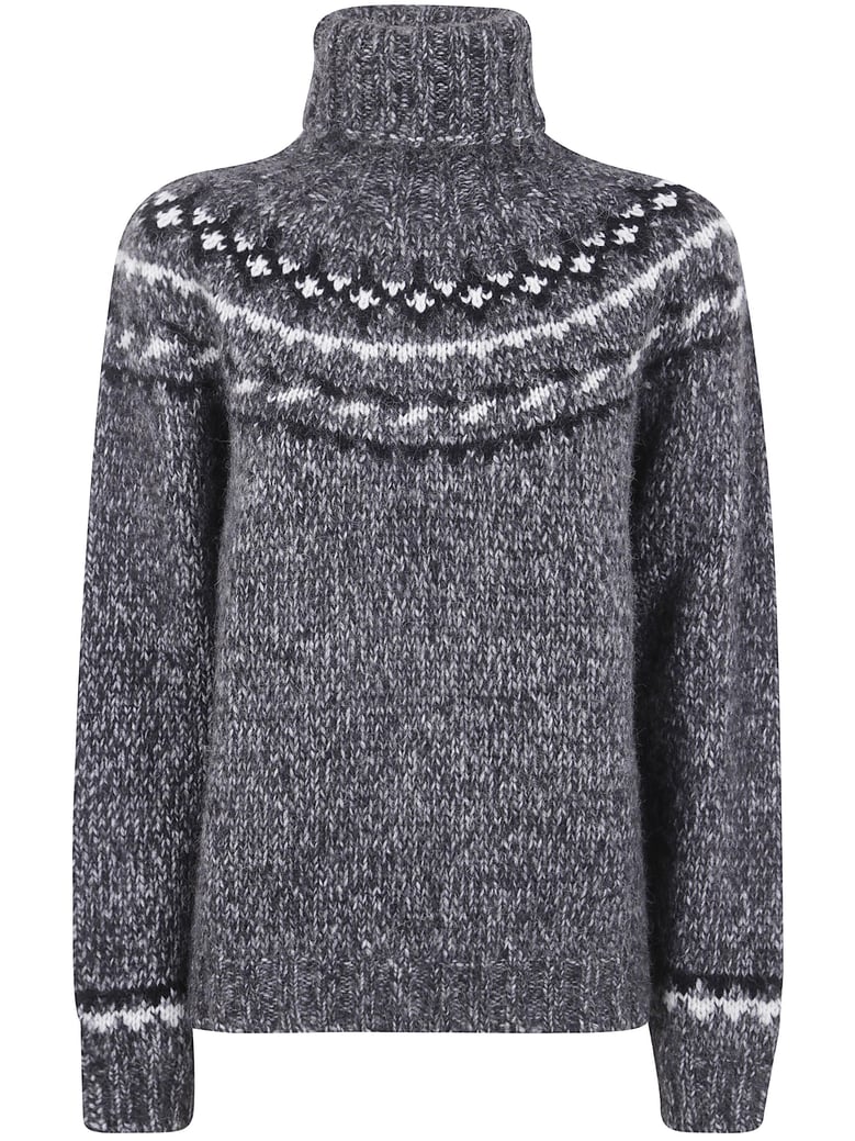 fair-isle pattern sweater by Selfnex