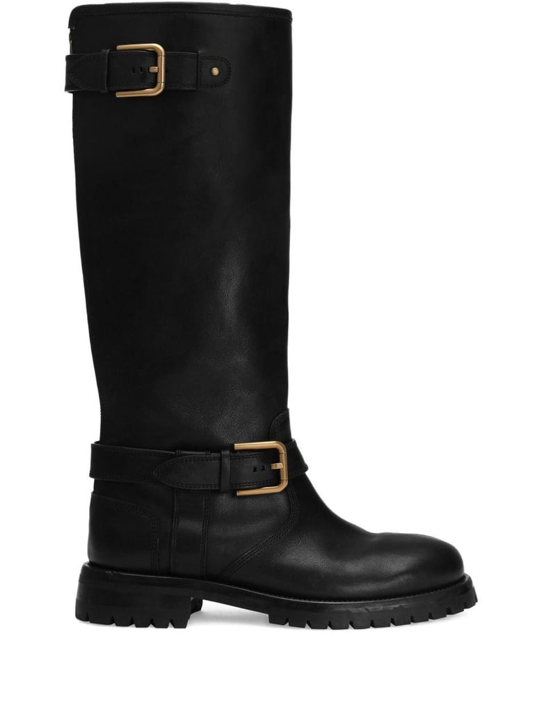 bota biker hebilla plateada by Selfnex