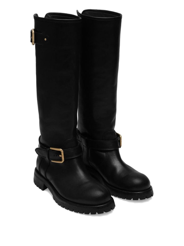 bota biker hebilla plateada by Selfnex