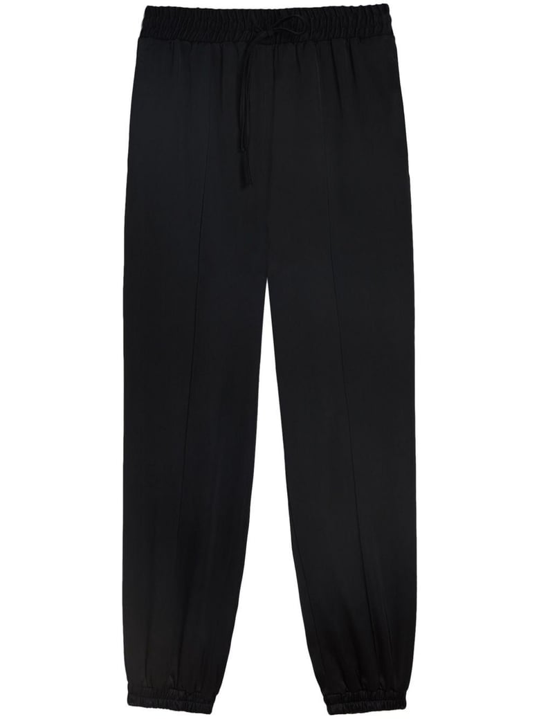 pantalon negro cintura elastica brillo by Selfnex