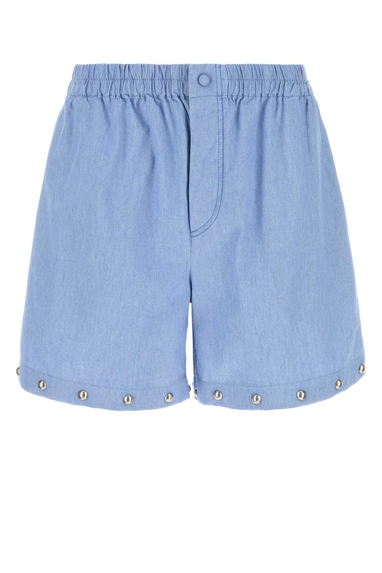 light-blue denim bermuda shorts by Selfnex